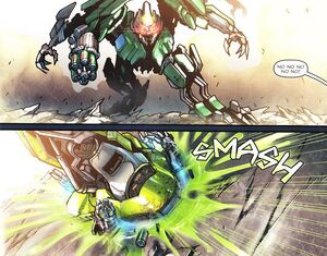 Dispensor's death in Transformers: Alliance.