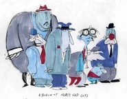 Lonelyheartsclub1.jpg (215 KB) A concept sketch in which the gang originally consisted of two more members but they were scrapped for unknown reasons.