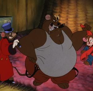 Warren T. Rat, Moe, and Fievel.