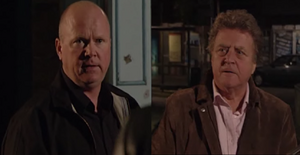 Phil Mitchell having a dispute with Jase's gang leader Terry Bates.