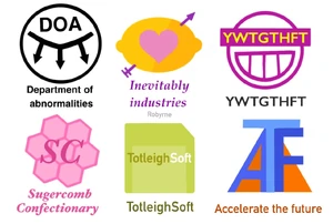 Fan art of various minor Group of Interest logos, including Y.W.T.G.T.H.F.T.
