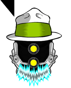 Hatbot wearing Thorn's hat.