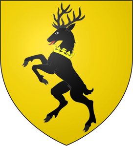 Along with the cadet branch from King's Landing, House Baratheon of Dragonstone used the traditional sigil of House Baratheon during King Robert's reign. After allowing the red priestess Melisandre to attach herself to him, Stannis changed his cadet branch's sigil by adding the fiery heart of R'hllor. Both sigils of Dragonstone and Storm's End are used in battle, with the latter's sight being considered more reassuring to the people than the former foreign one, which is considered more ominous.