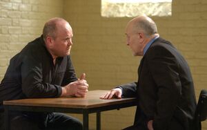 Phil Mitchell with his first solicitor Marcus Christie.