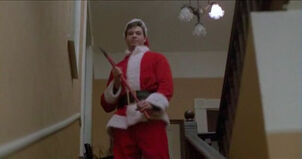 Ricky in a Santa suit hunting down Mother Superior.