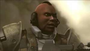 Bruce talking to HQ in his Tekken 6 ending.