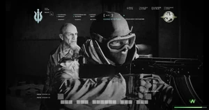 Zakhaev overseeing the siege over the facility, intending to use its arsenal on the United States to avenge his son's death.