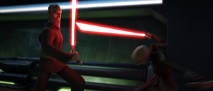 Dooku was able to deflect her assault.