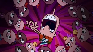 Eric gets defeated by the super babies.