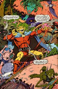 Abaddon (on the top right) under Etrigan's command.