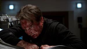 Garrett coming back to life after Deathlok's attack.