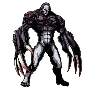 The mutated T-00 in Minna to BIOHAZARD Clan Master.