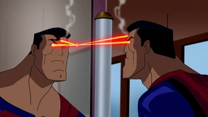 Removing the lead from his brain by using his heat vision