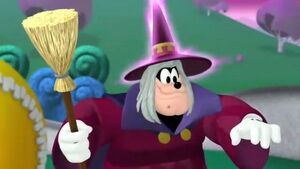 Pete as The Wicked Witch of the West in the Mickey Mouse Clubhouse version.