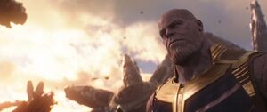 Thanos surprised after hearing Doctor Strange on Titan.