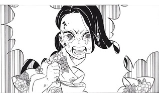 Iguro's cousin berating Obanai after he escaped.