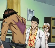 Isshin (& Yuzu) examine Sado's wound