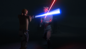 Maul was forced to parry with the possessed Kanan.