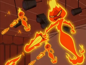 The Glowing Aliens attacking Jenny.