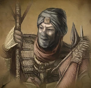 Haradrim horse lancer portrait from The Lord of the Rings: The Battle for Middle-earth II: The Rise of the Witch-king.