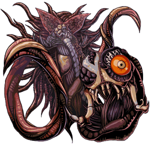 Salazar merged with the Queen Plaga in Minna to BIOHAZARD Clan Master.