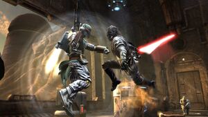 Boba Fett in the non-canon Star Wars The Force Unleashed Ultimate Sith Edition.