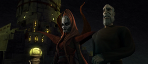 During their meeting, Dooku asked that the Nightsisters ally with him and pledge themselves to the Confederacy.