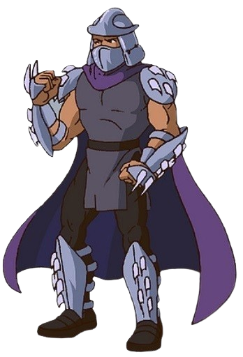 In Teenage Mutant Ninja Turtles, what's the story and origin of Shredder?  Is he just a normal human who has a special suit? Why does he hate the  turtles and the rat