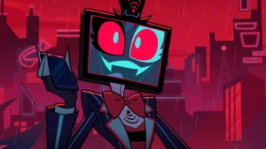 Vox imitating Charlie’s appearance and voice to trick Lucifer to come to him, as a trap for his plan to use him as a power source to his weapon.