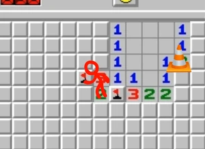 The Dark Lord trying to escape Minesweeper and get back to fighting the Chosen One.