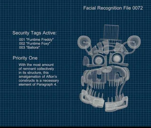 The unused blueprint of Molten Freddy’s mask.