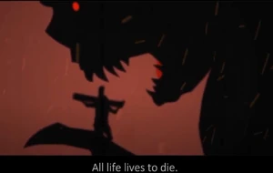 Satan preparing to devour Christ.