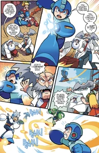Wily "tries" to stop the Robot Masters