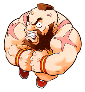 Zangief's in Super Puzzle Fighter II Turbo.