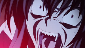Raynare's last moments before getting killed by Rias