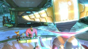 Stuart-zurgo-2.png (2.74 MB) Masked Zurgo informs to Ratchet, Clank and Qwark that he has endangered hundreds of planets.