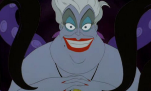 Ursula's evil grin.