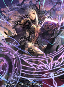 Artwork for a Fire Emblem 0 trading card of Aversa.