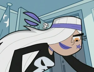 A close-up view on Ms. Doombringer.