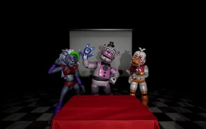 Funtime Freddy on the Help Wanted 2 menu.