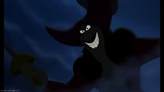 Captain Hook's evil smile.