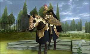 SlaydeBattleP FE15.jpg (172 KB) Slayde's Paladin battle model in Fire Emblem Echoes: Shadows of Valentia.