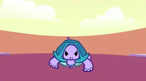 The Tortoise's evil grin.