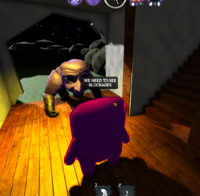 Squatto blocking a path in Pillar Chase 2.