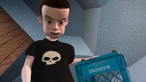 Sid looks on the floor