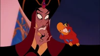Jafar and Iago cringing at the thought of being beheaded.