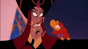 Iago and Jafar cringing at the thought of being beheaded.