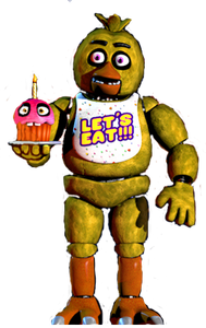 Full-body view of Chica.