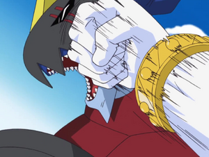 Sagittarimon’s defeat in Digimon Frontier