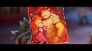Bowser's painting of him and Princess Peach; still displaying his love obsession and egotism.